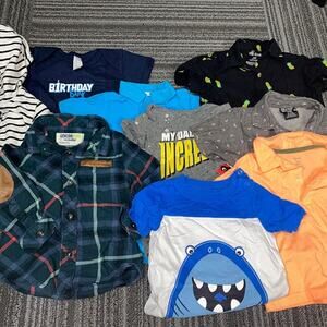 boy’s 18 month baby bundle. bodysuits button up shirts hoodies incredibles shark